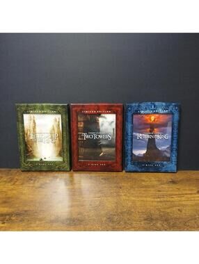 Lord of the Rings DVD Limited Edition Trilogy 2 Disc Set LOTR Bundle